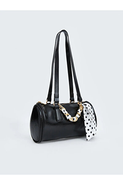 LC Waikiki Γυναικεία τσάντα ώμου με λεπτομέρεια από μαύρη αλυσίδα και δερμάτι...