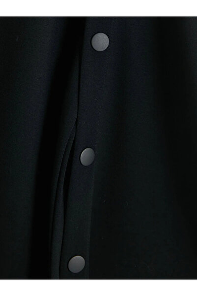 LC Waikiki Μαύρο γυναικείο φούτερ με λαιμόκοψη τούνικ