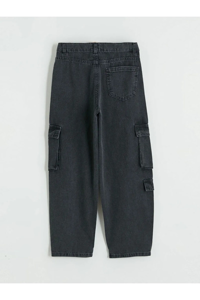 LC Waikiki Ανθρακί Παντελόνι Τζιν Cargo για Αγόρια σε Κανονική Γραμμή