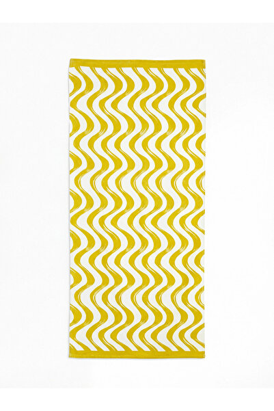 LC Waikiki Ανδρική πετσέτα θαλάσσης με κίτρινο σχέδιο 70x150 εκ.