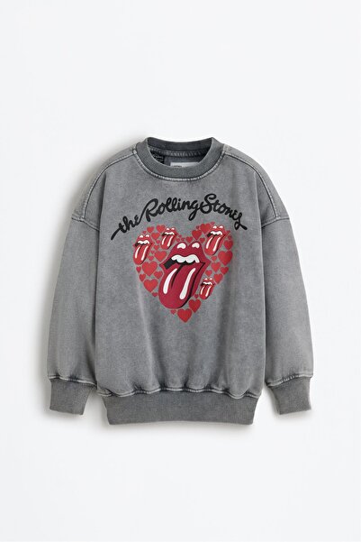 LEFTIES Rolling Stones ©Universal kalp desenli sweatshirt