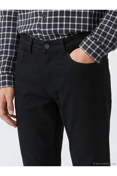 LC Waikiki Μαύρο ανδρικό τζιν παντελόνι 760 Slim Fit