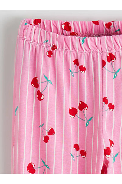 LC Waikiki Πιτζάμα για κορίτσια με στάμπα λευκό κεράσι