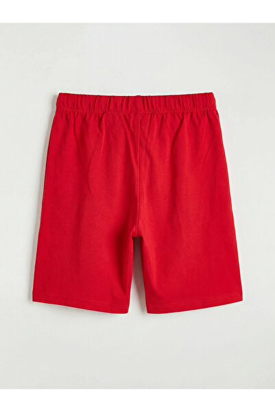 LC Waikiki Red Printed Boys' Pajama Shorts