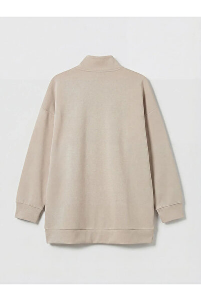 LC Waikiki Γκρι ψηλός λαιμός Γυναικείο φούτερ