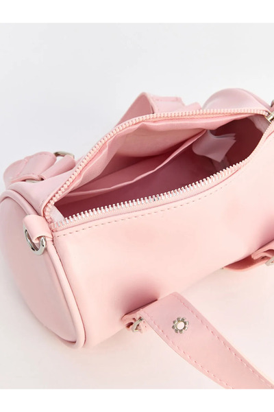 LC Waikiki Γυναικεία τσάντα ώμου με ροζ αγκράφα και δερμάτινη όψη