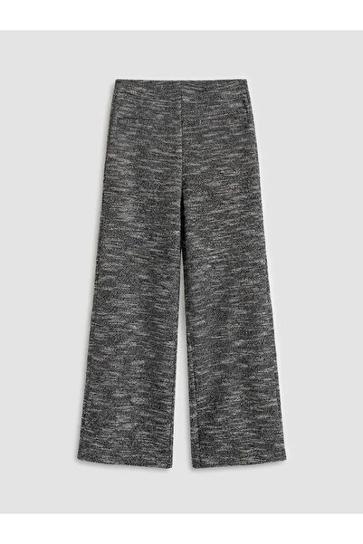 LC Waikiki Γκρι ελαστική μέση Με σχέδιο Γυναικείο παντελόνι