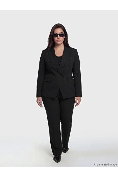 LC Waikiki Μαύρο Γυναικείο Παντελόνι Ισπανικού Στυλ Petite