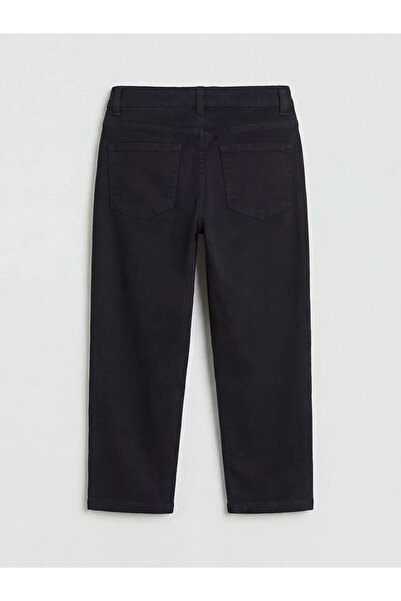 LC Waikiki Black Baggy Fit Boys' Gabardine Trousers