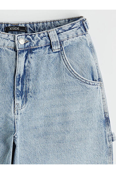 LC Waikiki Γυναικείο τζιν παντελόνι μπλε Wideleg