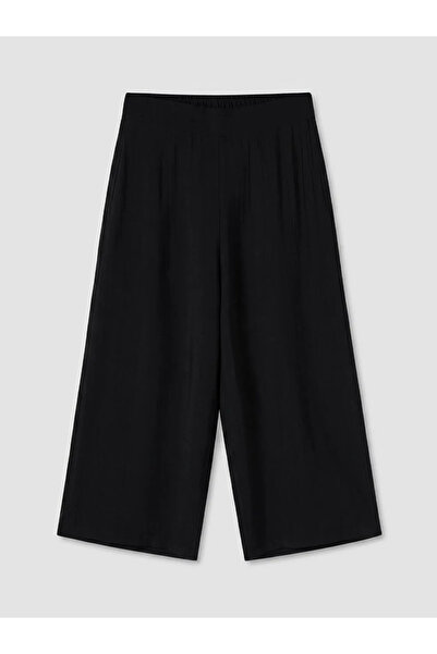 LC Waikiki Μαύρο ελαστικό γυναικείο κάπρι με υφή