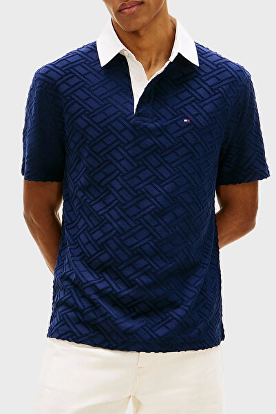 Tommy Hilfiger Jakarlı Pamuklu Regular Fit Kontrast Renkli Polo Yaka T Shirt ...