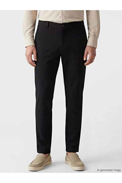 LC Waikiki Μαύρο ανδρικό παντελόνι Standard Fit