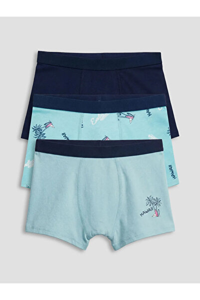 LC Waikiki Αγόρια τιρκουάζ μποξεράκια 3 τεμαχίων