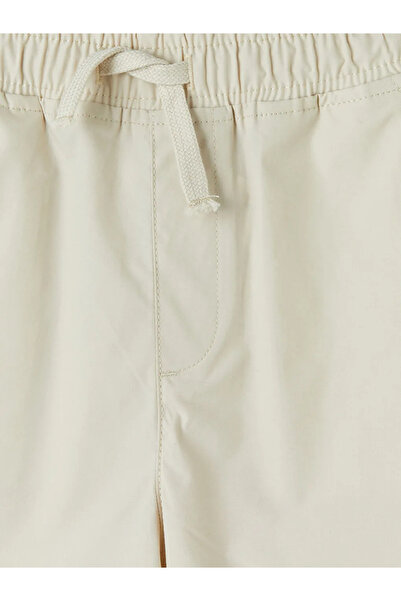 LC Waikiki Μπεζ ελαστική μέση Boy's Cargo σορτς