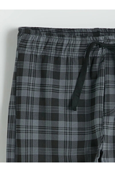 LC Waikiki Μαύρο Standard Mold καρό ανδρικό πάτο πιτζάμα