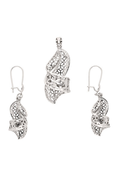 IZIA Σετ από ζευγάρι σκουλαρίκια και μενταγιόν