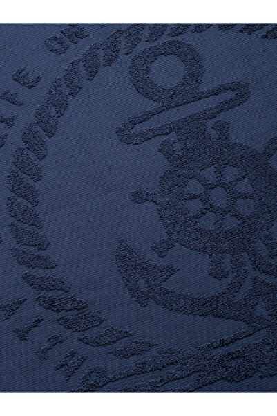 LC Waikiki Πετσέτα θαλάσσης με μοτίβο άγκυρας σε μπλε ναυτικό χρώμα