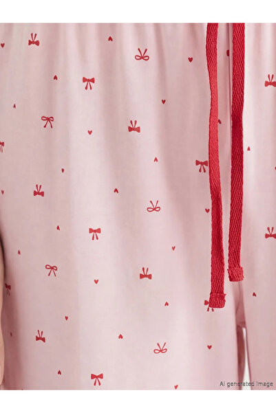 LC Waikiki Γυναικείο παντελόνι πιτζάμας με ροζ φιόγκο