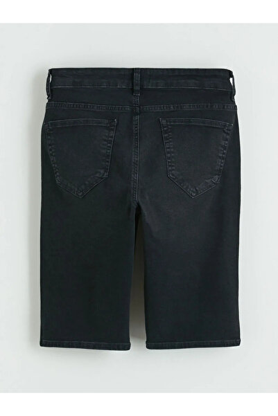 LC Waikiki Μαύρο ανδρικό τζιν σορτς σούπερ στενής εφαρμογής