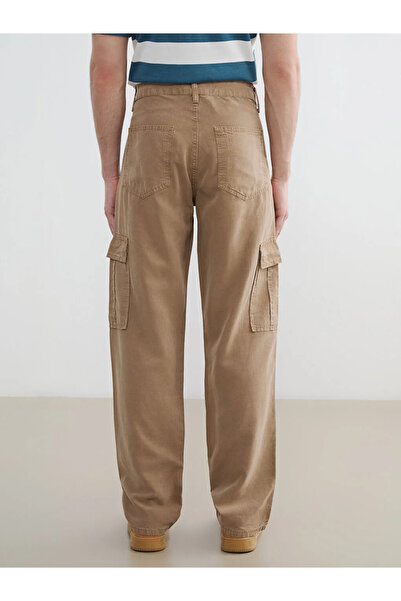 LC Waikiki Ανδρικό παντελόνι Cargo καφέ Standard Fit