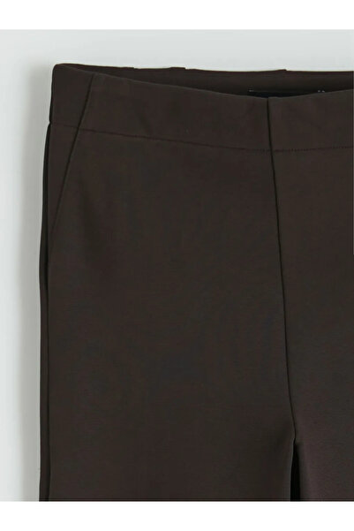 LC Waikiki Καφέ Γυναικείο Παντελόνι Slim Fit