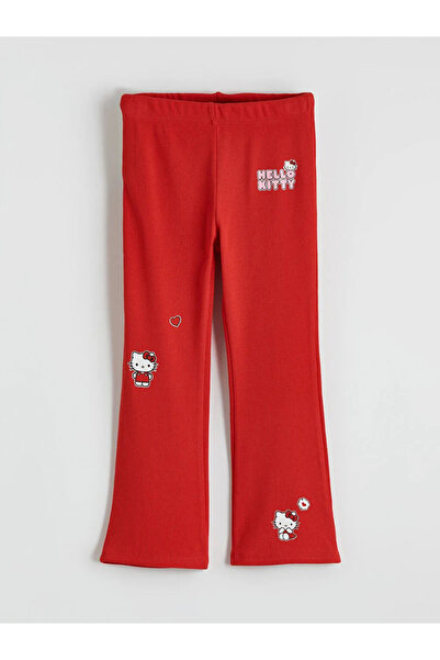 LC Waikiki Κόκκινο κολάν για κορίτσια με στάμπα Hello Kitty, ισπανικού τύπου ...