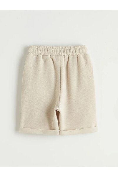 LC Waikiki Μπεζ αγορίστικο σορτς με ελαστική μέση και υφή