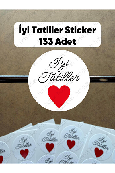 hdsticker 133 Adet İyi Tatiller Yapışkanlı Sticker Karne Öğretmen Etiketi Oku...