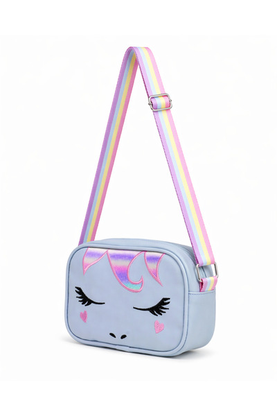 ICONE BAG Unicorn Nakışlı Kız Çocuk Çantası, Çocuk Omuz Çantası, Unicorn Çanta
