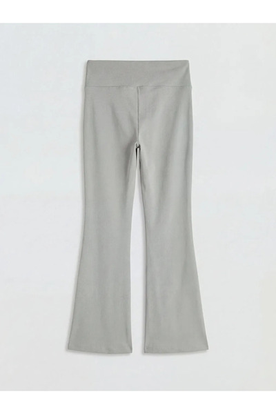 LC Waikiki Γκρι ψηλόμεσο γυναικείο αθλητικό κολάν ισπανικού τύπου