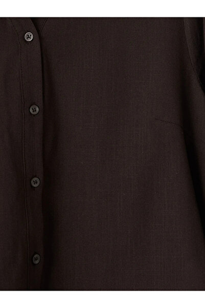 LC Waikiki Καφέ γυναικείο πουκάμισο Regular Fit