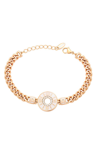 Faina Βραχιόλι με αλυσίδα τύπου Curb και στρας