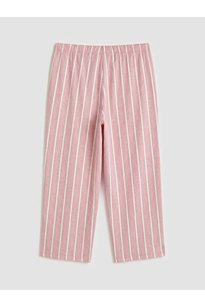 LC Waikiki Ροζ ριγέ γυναικείο σετ πιτζάμες κάπρι