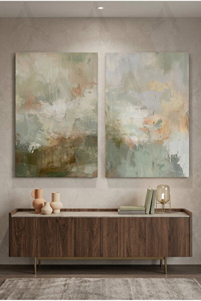 Artease Set of 2 Minimal Reflection Canvas Paintings