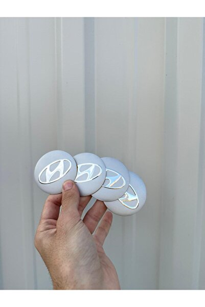 OEM GÜMÜŞ HYUNDAİ Logolu Alüminyum Dış Kaplama Jant Göbeği Arması Yapıştırma ...