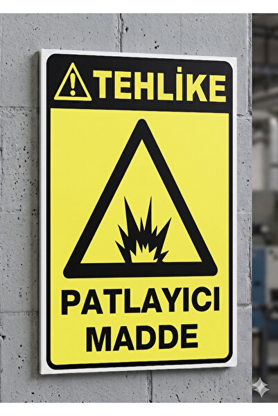 PATLAYICI MADDE İSG İŞ GÜVENLİĞİ PANOSU 5mm Forex 35X50