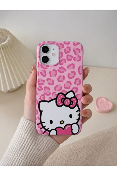 OVADA İphone 11 Uyumlu Sevimli Leopar Desenli Silikon Telefon Kılıfı