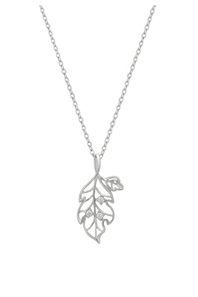 Faina Chain Necklace With Leaf Pendant