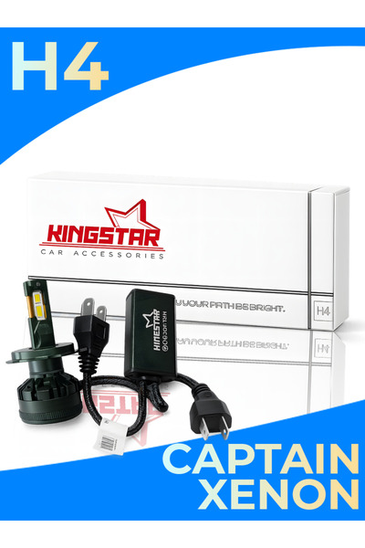 KNG H4 LED Xenon Far Ampulü | Çift Devreli | KINGSTAR CAPTAIN Serisi | 12.000...