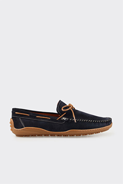 Elle Shoes Lacivert Deri Erkek Günlük Ayakkabı