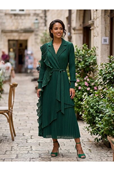 Rabiossa Women's Regi Volan Detailed Long Dress