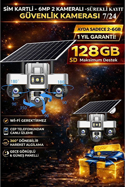Dobest Güneş Enerjili 3 Kameralı Güvenlik 4K – Mobil Uygulama ile 3 Kamerayı ...