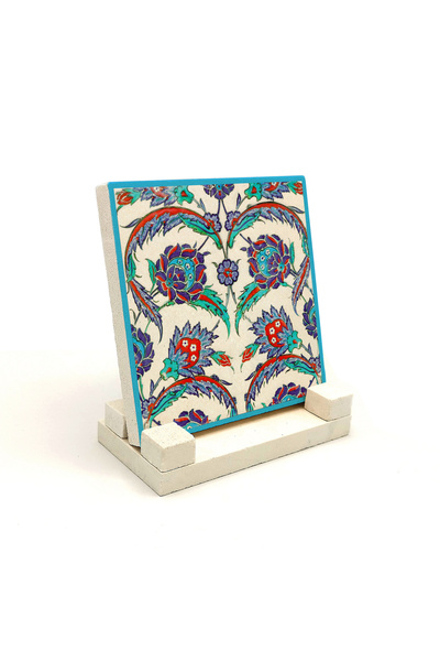 Sadrazam Οθωμανικό σχέδιο πλακιδίων Ιζνίκ (Τζαμί Ρουστάμ Πασά) Τυπωμένη πέτρι...