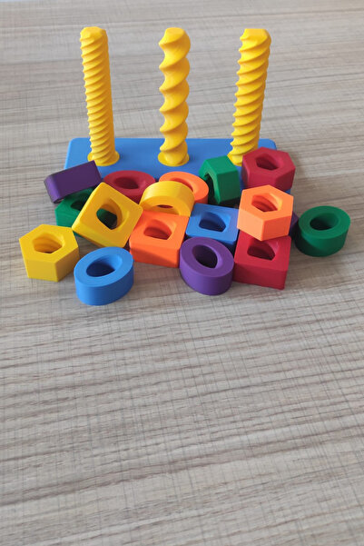 çolak3d Rotating Shapes Kids Toy - Educational Activity Set - Fine Motor Deve...