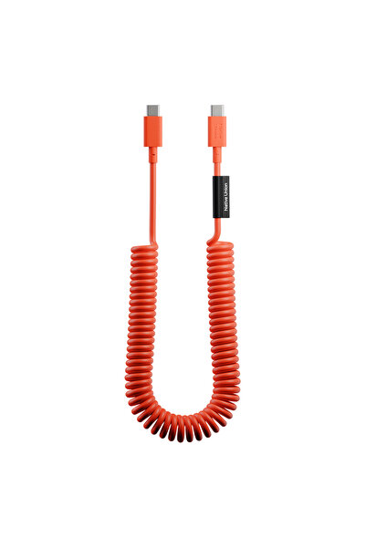 Native Union POP Serisi Type-C to Type-C Spiralli Şarj Kablosu 60W 2.4M Kırmızı