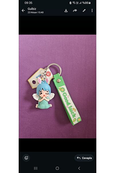 NO BRAND Angel Figure Keychain