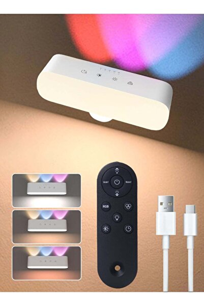 LOOPITYS LED Wall Lights with Remote, Rechargeable Wall Mounted Sconces with ...