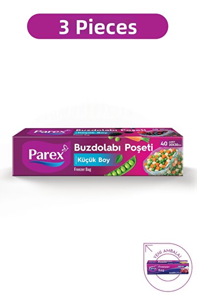 Parex 40 كيسًا للثلاجة حجم صغير 20 × 30 سم عبوة ثلاثية