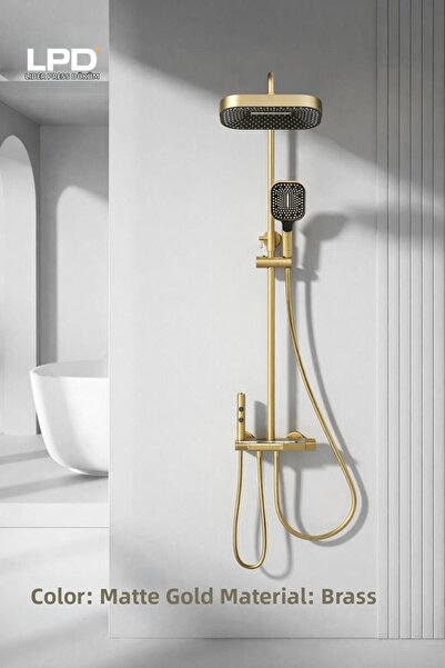 LPD LİDER Piano Shower Set-Mat Gold